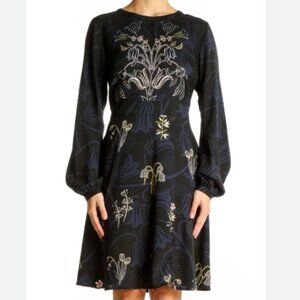 LOFT Valley Floral Flare Dress